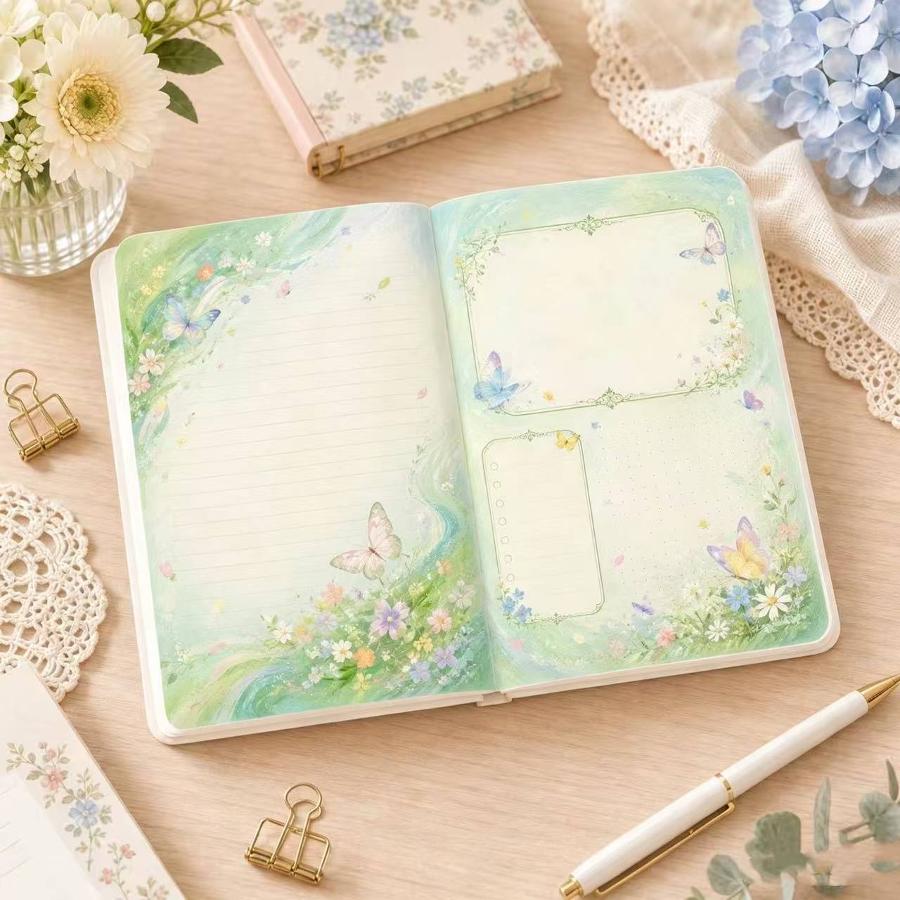 Buku Catatan Kulit Motif Kupu- - Vintage Leather Journal Notebook ulasan dan harga