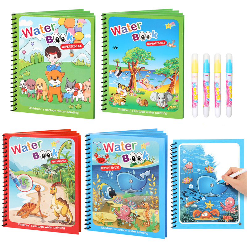 Mainan Montessori dapat diguna - Reusable Water Magic Coloring Book ulasan dan harga