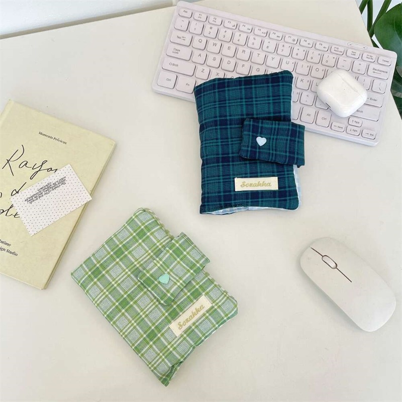 Sampul Buku Kain Motif Gingham - Stationery Books ulasan dan harga