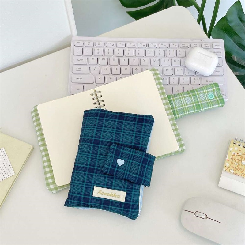 Sampul Buku Kain Motif Gingham - Stationery Books ulasan dan harga