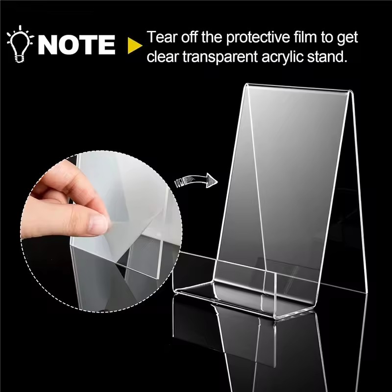 4 buah Penyangga Buku Transpar - Clear Acrylic Book Stand Holder ulasan dan harga