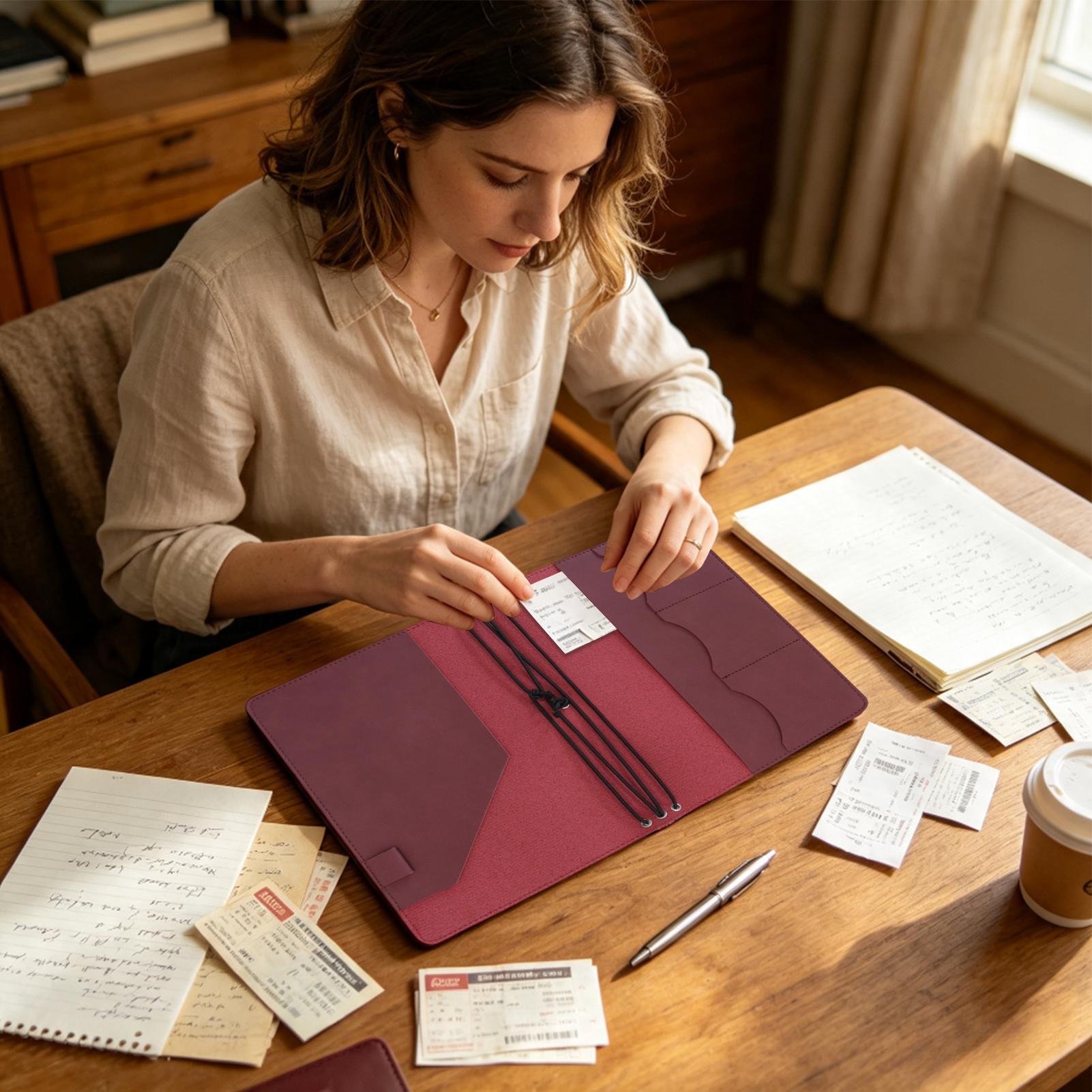 Sampul Jurnal A5, Bahan Kulit  - Vintage Leather Journal Notebook ulasan dan harga